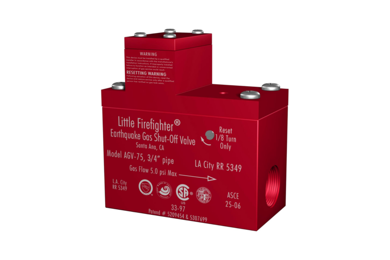 California earthquake gas shut off valve